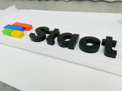 Zinc letter sign, Zinc logo, Company logo