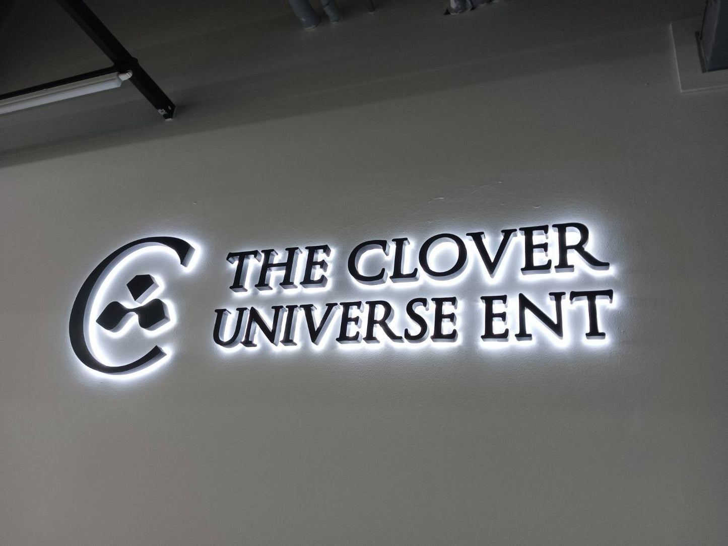 backlit logo sign