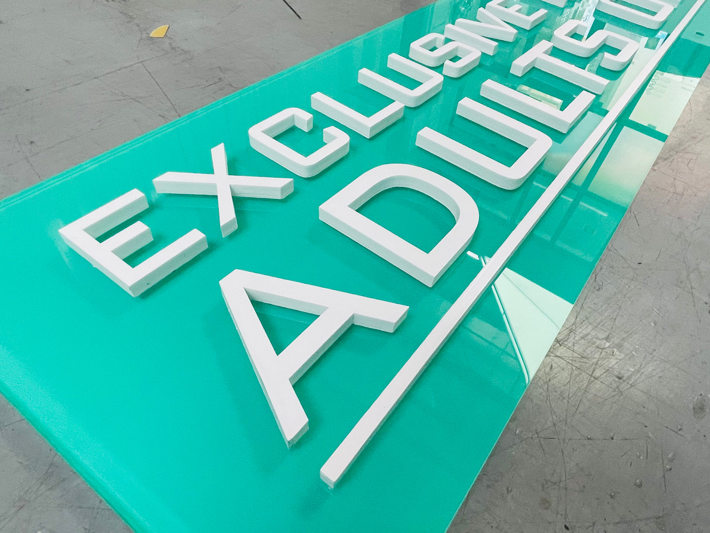 Acrylic signs, wall mounted, acrylic letters 