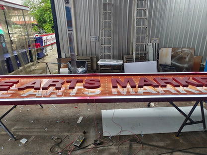 Backlit Illuminating Letters above Facia