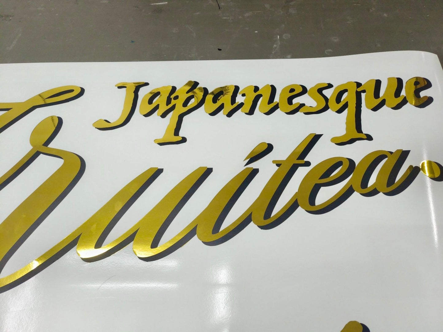 Die-Cut Stickers for Glass in Gold