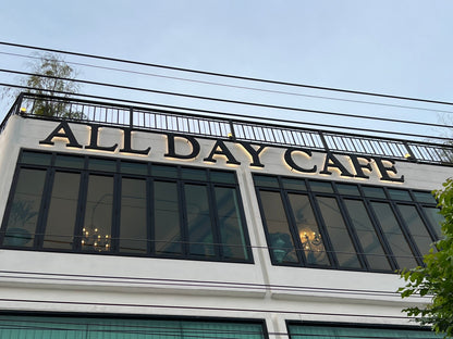 Back lit letter sign attached to the building