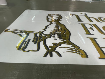 Die-Cut Stickers for Glass in Gold
